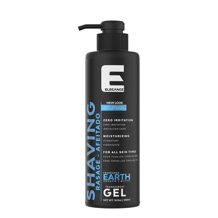 Elegance Shave Gel - Zero Irritation - All Skin Types - Moisturizing Earth 500ml