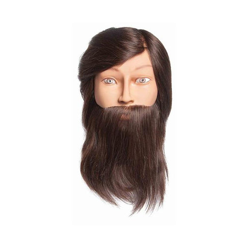 Sam-II Brown 100% Human Hair Cosmetology Mannequin Head by Celebrity at