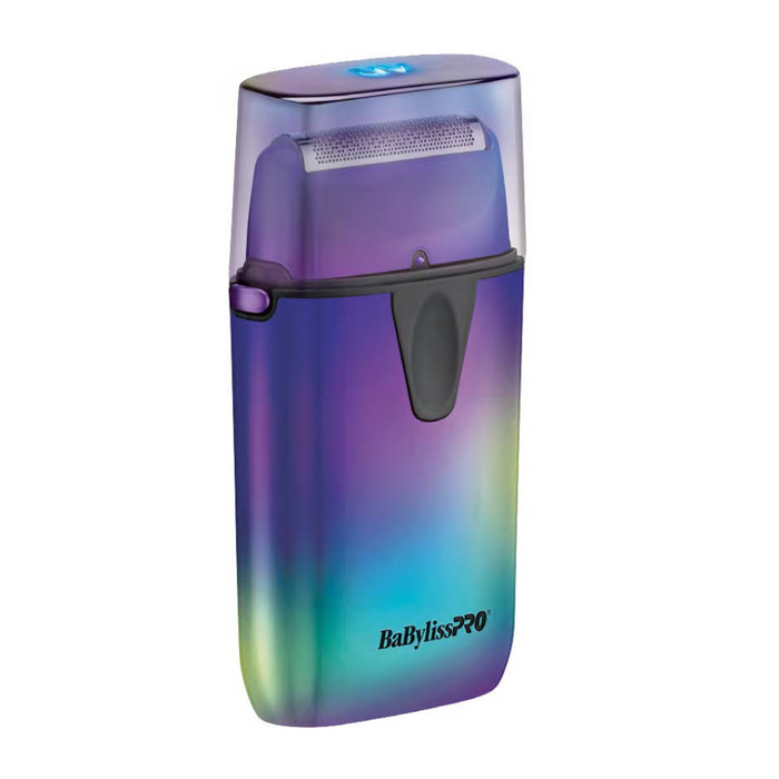 BabylissPRO UV Disinfecting Metal Single Foil Shaver FXLFS1RB - LIMITED EDITION Iridescent 
