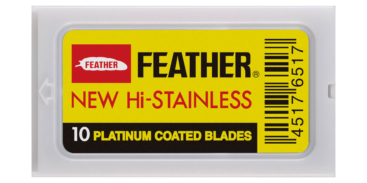 30 FEATHER Hi-Stainless Platinum Double Edge Safety Razor Blades - 3 Packs  of 10