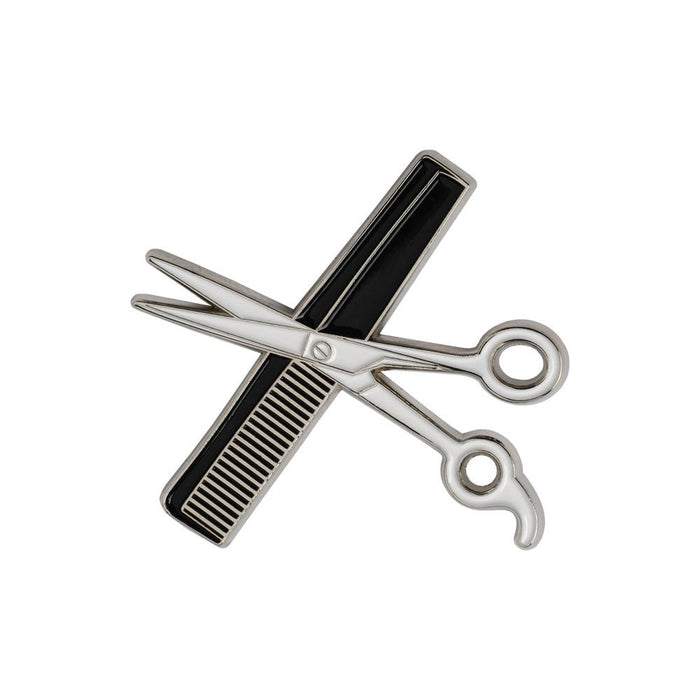 Barber Pole Lapel Pin Classic + Razor Lapel Pin + Shear & Comb Lapel Pin Combo