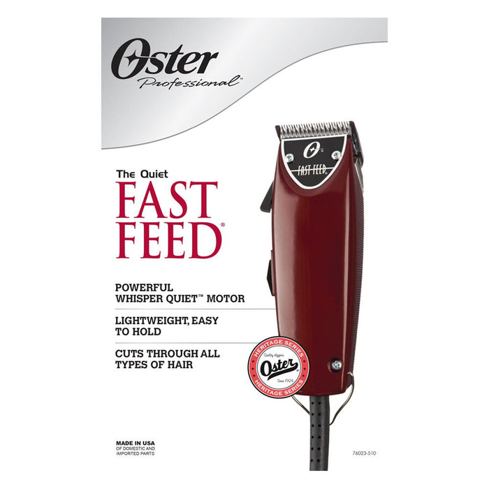 Oster Fast Feed Adjustable Pivot Motor Clipper 76023-510 with Piece Guide Comb Set and Neck Duster