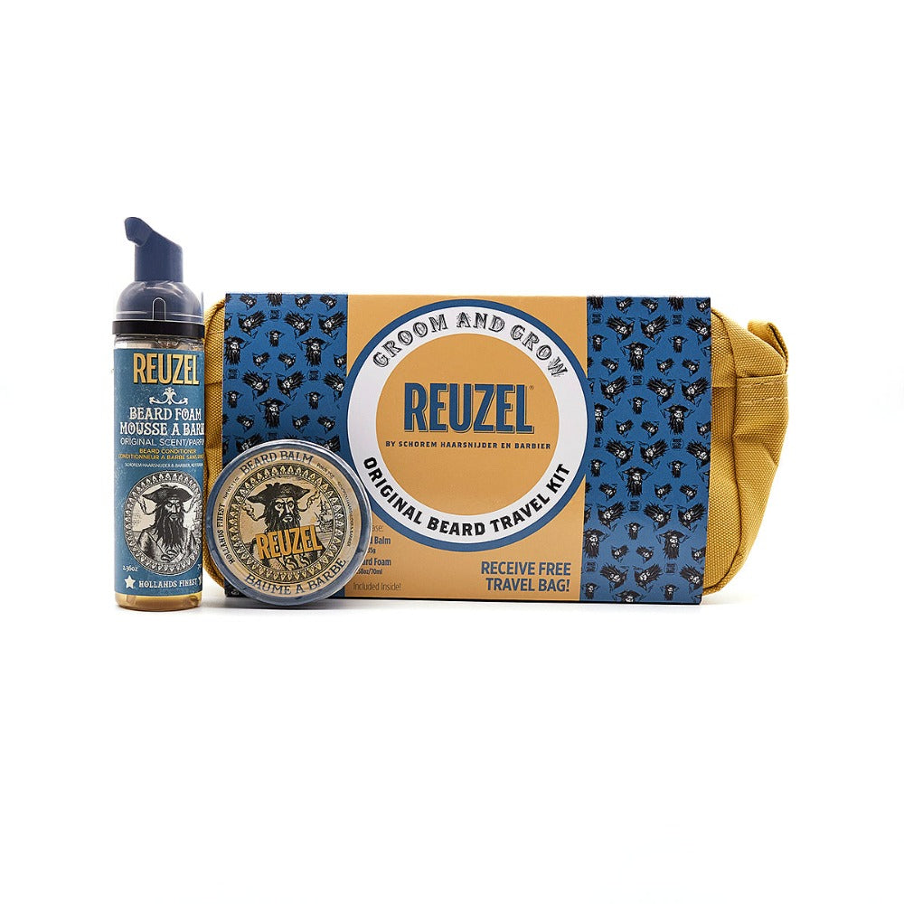 REUZEL ヘアケア製品セット Reuzel Assorted Full Size Starter Kits with Free Bag: fiber, clay