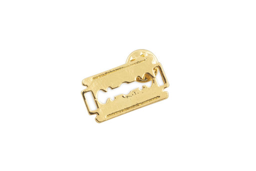 Gold Razor Blade Lapel Pin