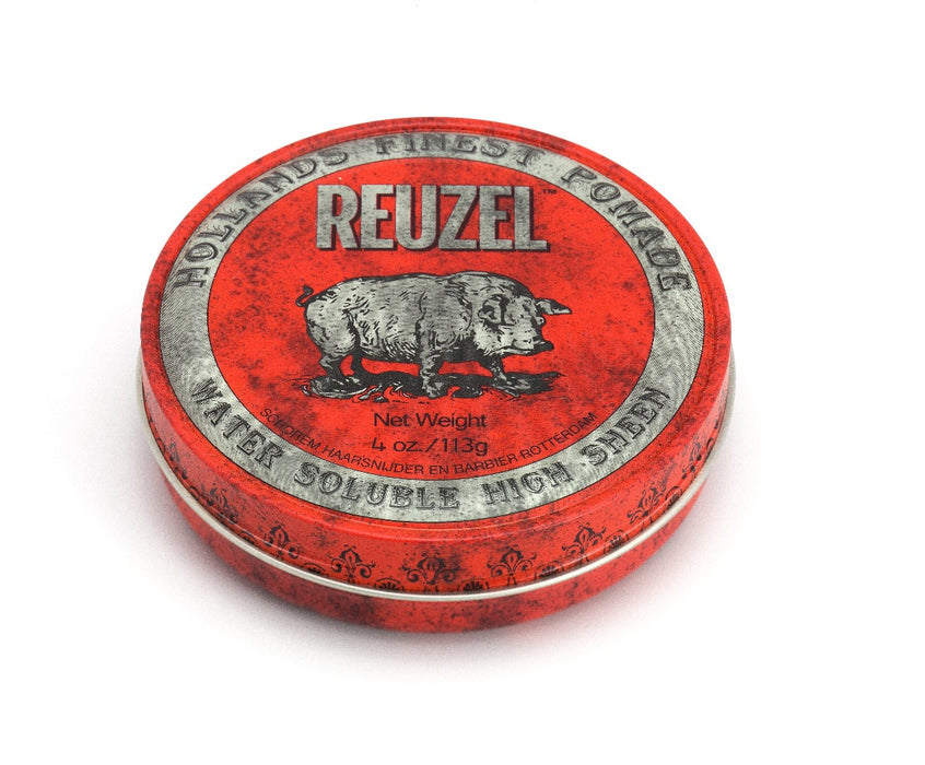 Reuzel Red Pomade 4oz - Medium Hold - High Shine - Water Soluble