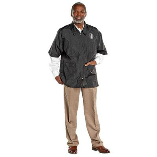 Scalpmaster Crinkle Nylon Barber Jacket - L, XL, 2XL, 3XL or 4XL with 2 or 3 Front Pockets