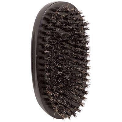 Large Round Wax Brush with Natural Boar Hair Bristles and Varnished Handle.
