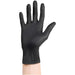 Sanek Powder Free Nitrile Gloves Black 100/bx on Hand