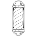 Barber Pole Vinyl Car Decal