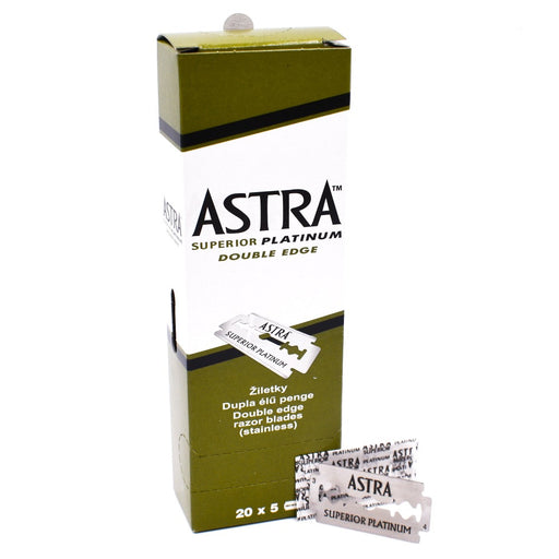 Astra Superior Premium Platinum Double Edge Safety Razor Blades - 100 Pack