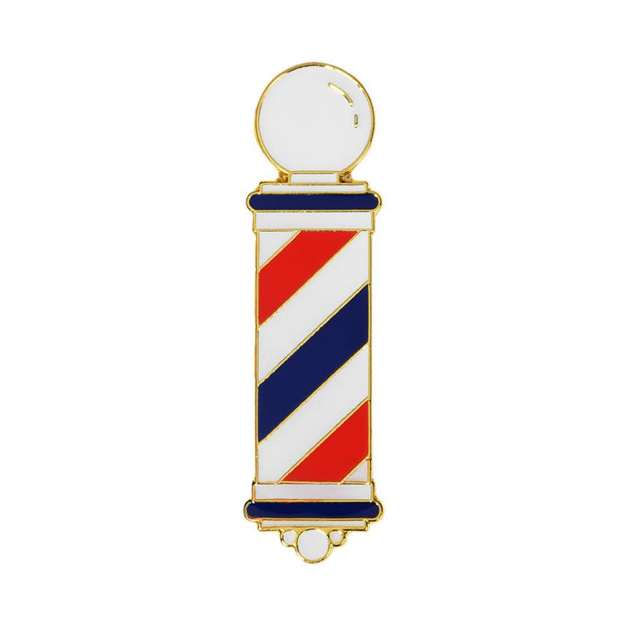 Barber Pole Lapel Pin Classic + Razor Lapel Pin + Shear & Comb Lapel Pin Combo