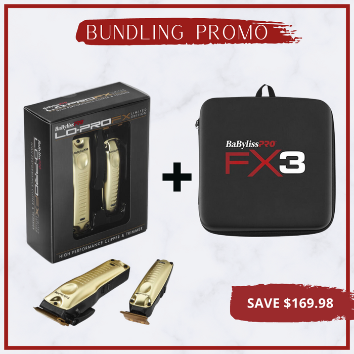 Combo BaBylissPRO LO-PROFX Gold + Estuche GRATIS FXX3CASE2